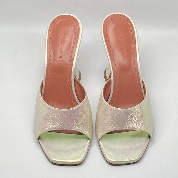 Amina Muaddi Lupita Holographic Leather Mule size 39 - Picture 3 of 14